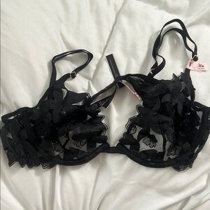 Black Lace Unlined Bra